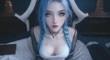【哲风壁纸】御姐风 蓝色系美女