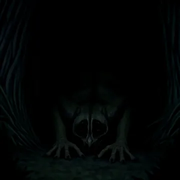 00162 1751622340 dark forest,realistic,a distorted black shadow,night, lora spiderweb 0.5 ,spider we