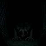 00162 1751622340 dark forest,realistic,a distorted black shadow,night, lora spiderweb 0.5 ,spider we